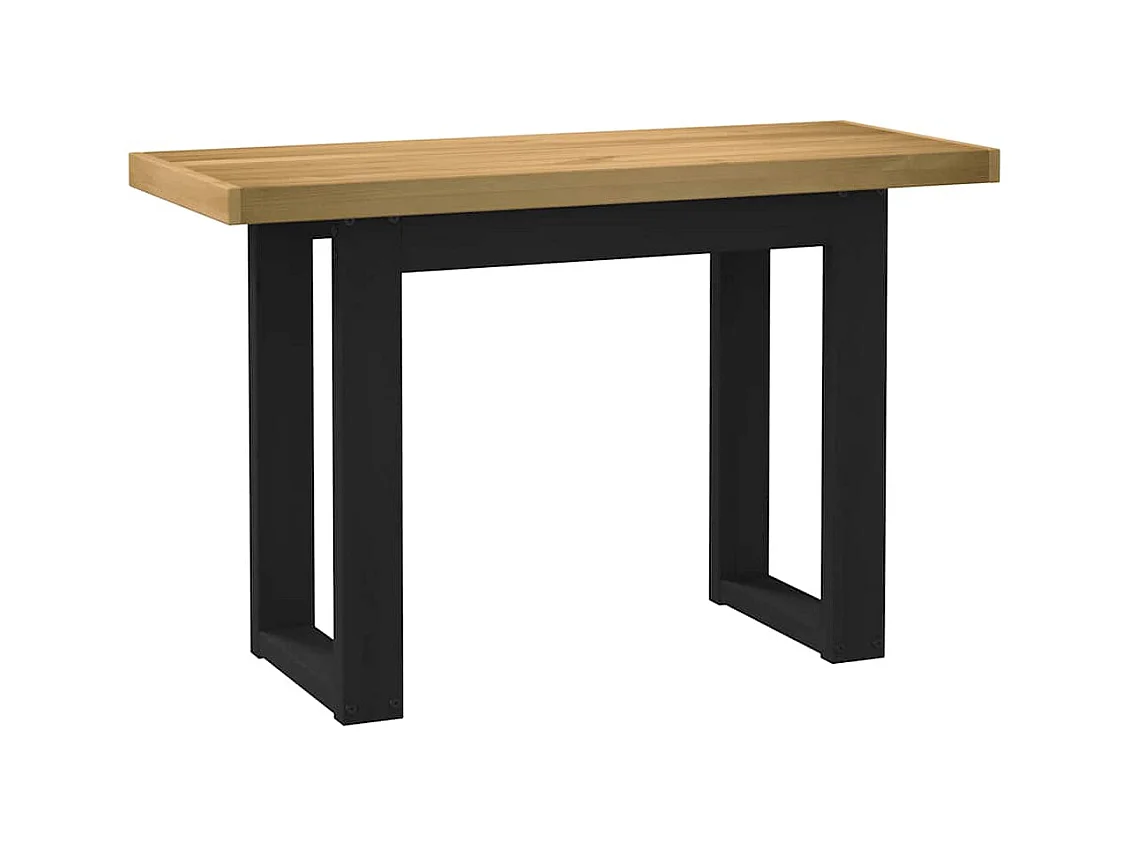 Schreibtisch NOAIN U-Form-Beine 120x50x75 cm Massivholz Kiefer