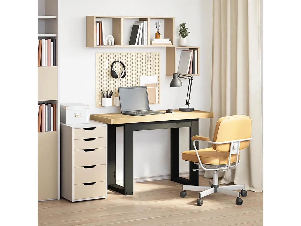 Bureau NOAIN pieds en forme de U 120x50x75 cm bois massif pin