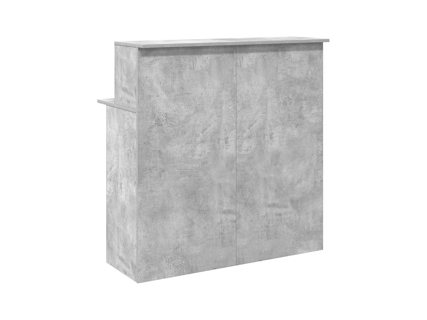 Bureau de réception gris béton 100x50x103,5cm bois d'ingénierie