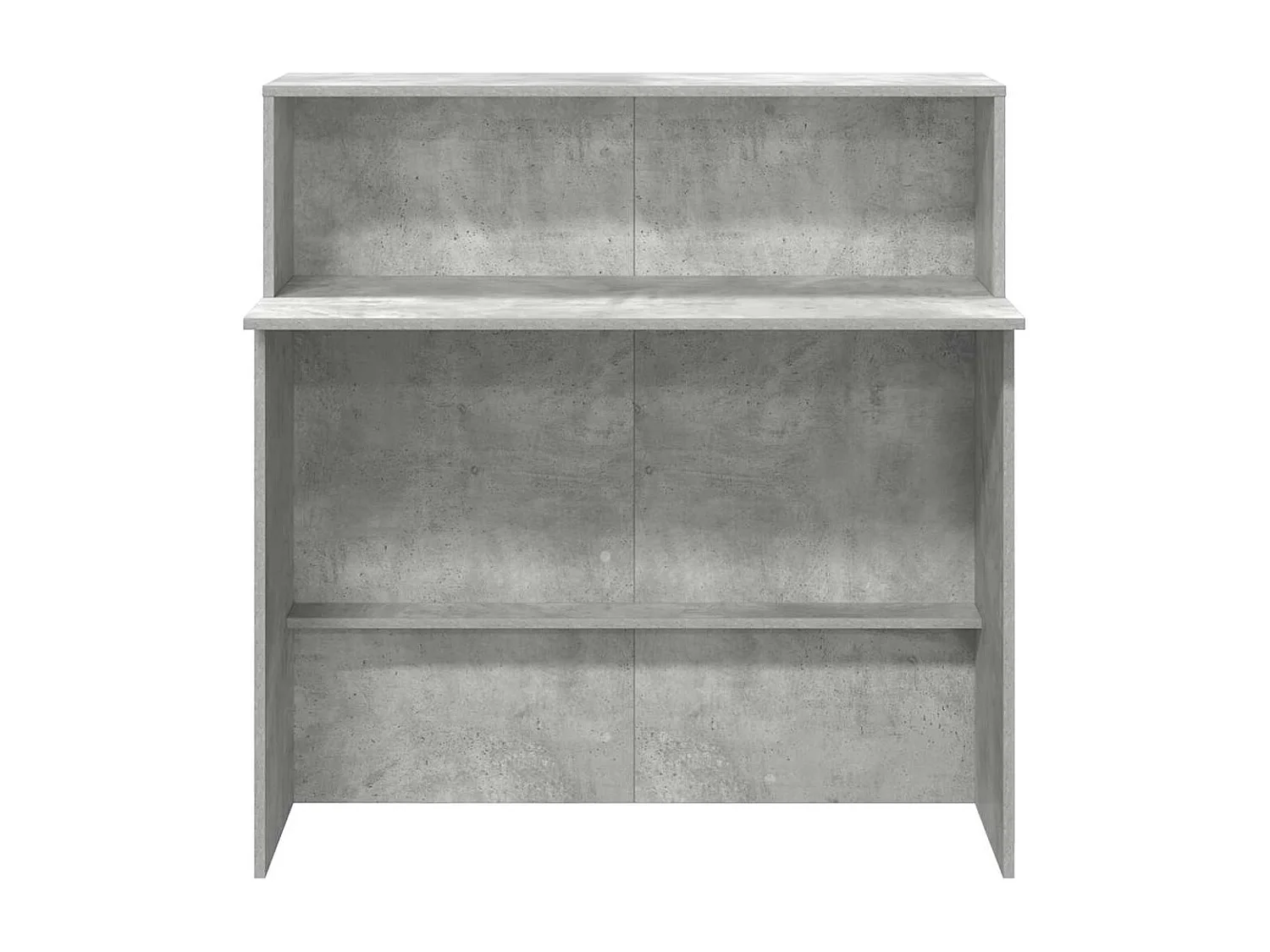 Bureau de réception gris béton 100x50x103,5cm bois d'ingénierie