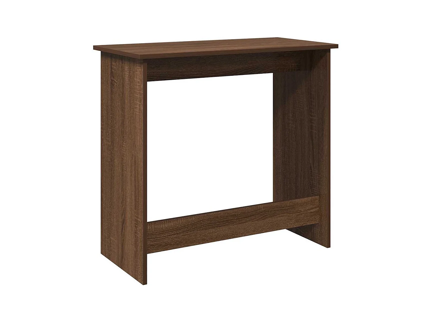 Bureau chêne marron 80x40x75 cm bois d'ingénierie