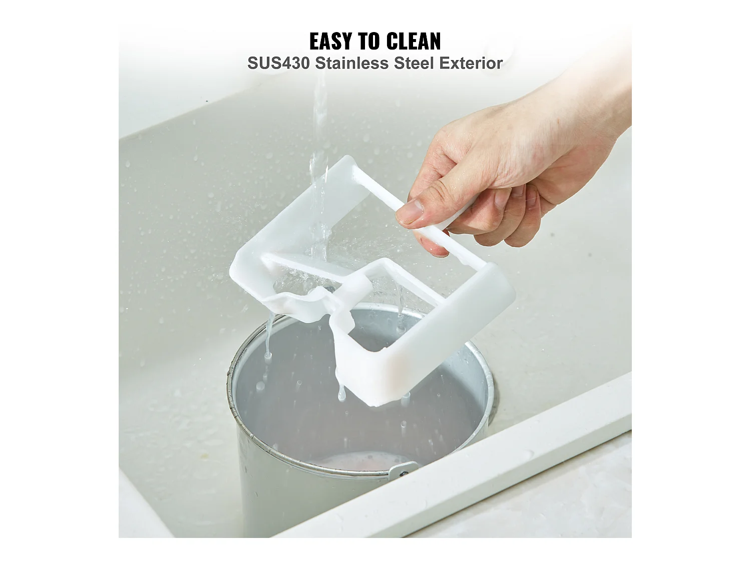 Sorbetière SucceBuy Machine à Crème Glacée Automatique 2L, Machine à Glace Électrique pour Yaourt et Glace, Noir