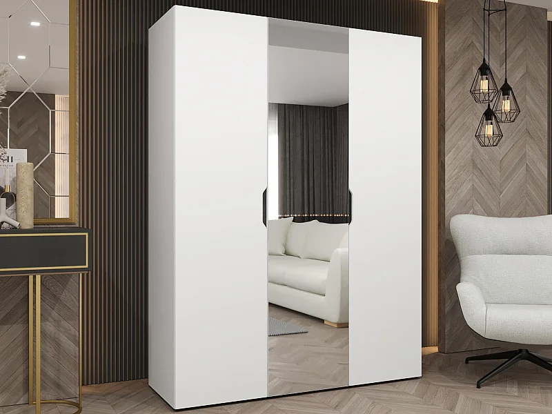 Armario Hartford 512, Blanco, 202x150x50cm, Puertas de armario: Con bisagras
