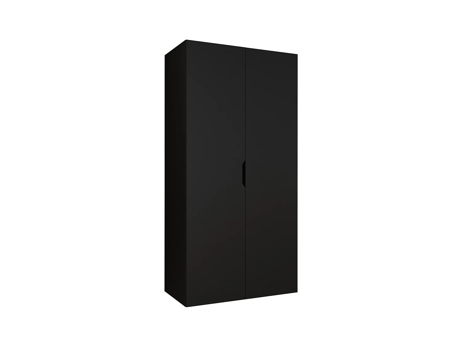 Armario Hartford 509, Negro, 202x100x50cm, Puertas de armario: Con bisagras