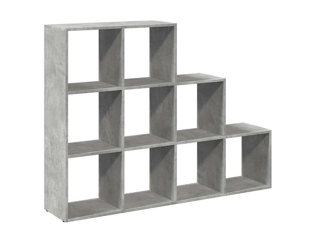 Libreria 4 Ripiani Grigio Cemento 137,5x29x103,5 cm Truciolato