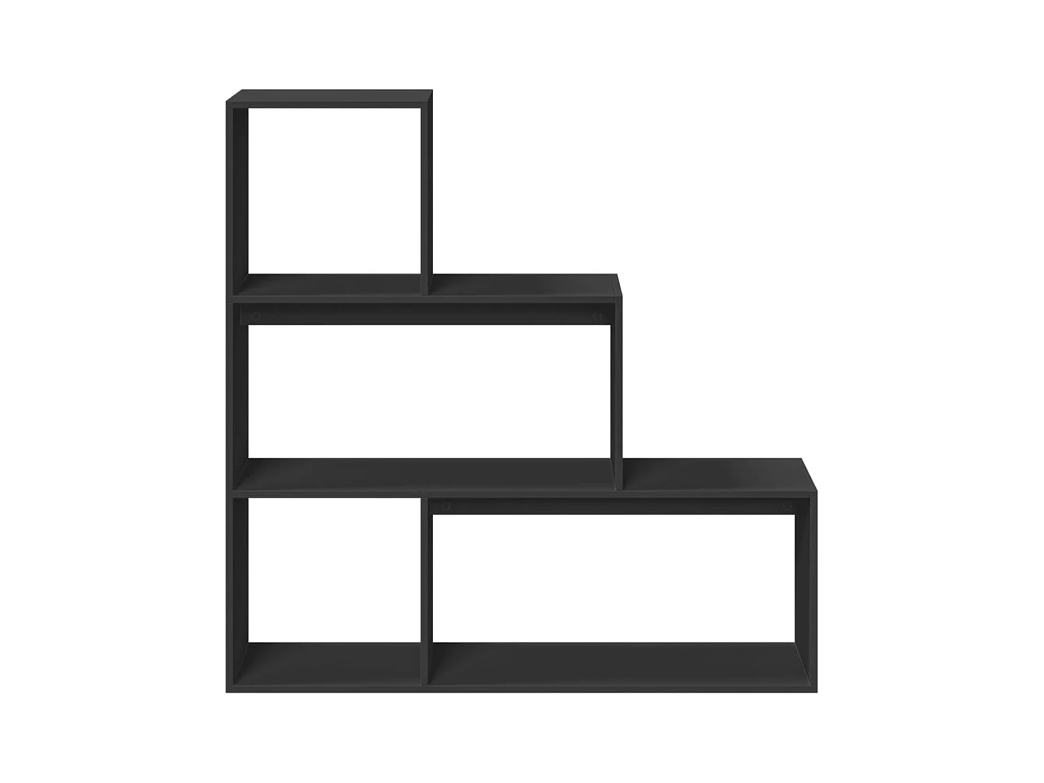 Kamerscherm / boekenkast 3-laags 123x29x123 cm hout zwart