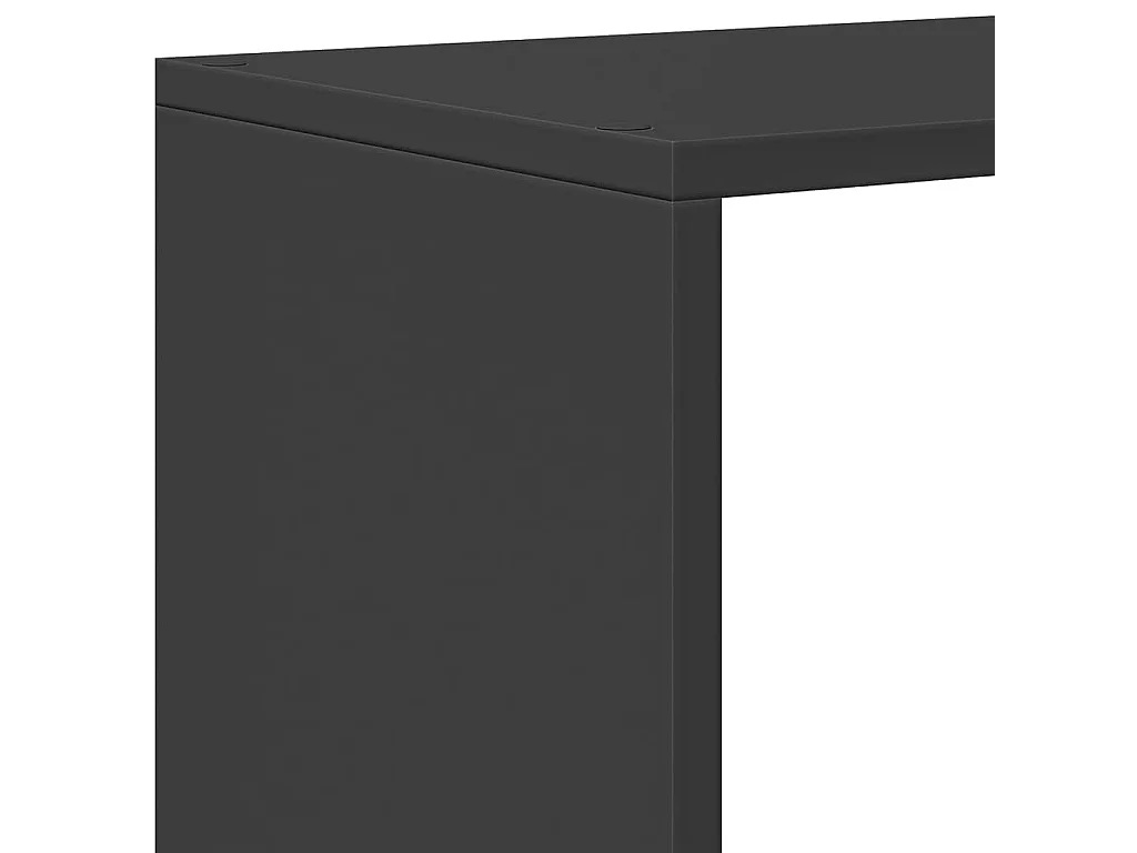 Étagère séparatrice de pièce à 3 niveaux noir 123x29x123 cm