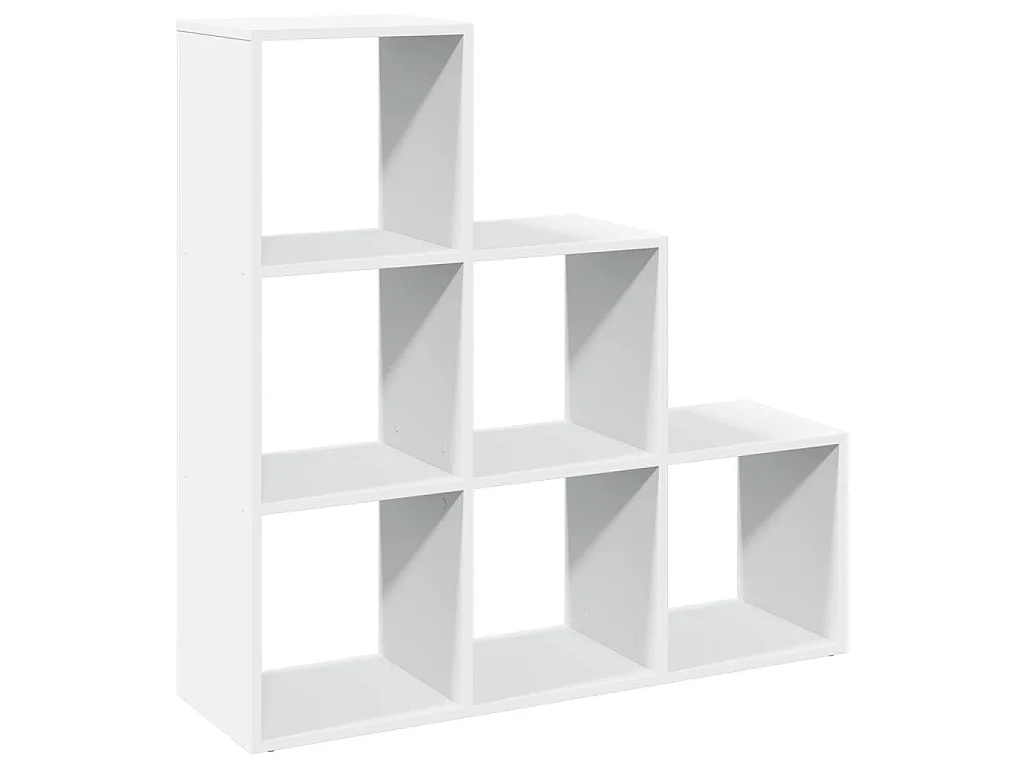 Kamerverdeler Boekenkast 3-laags Wit 99x29x99 cm Bewerkt Hout