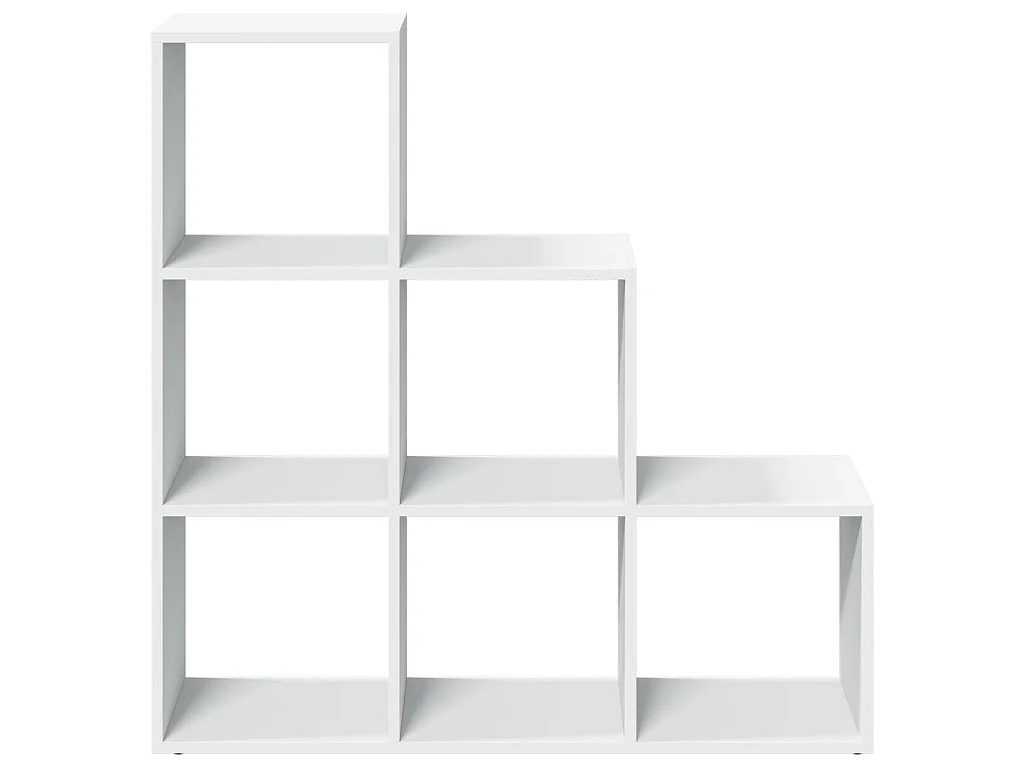 Kamerverdeler Boekenkast 3-laags Wit 99x29x99 cm Bewerkt Hout
