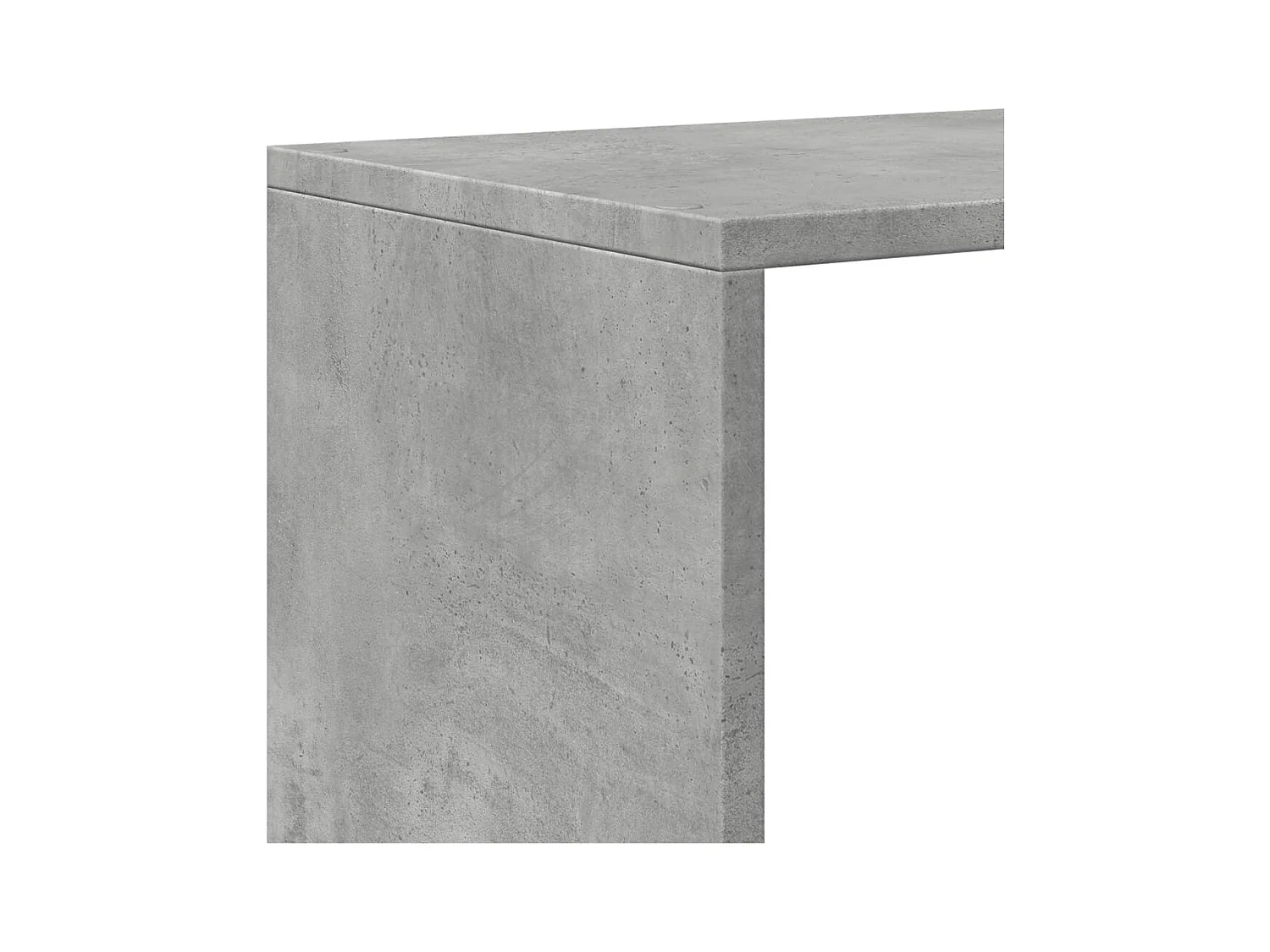 Librería divisora 3 niveles madera gris hormigón 123x29x123 cm