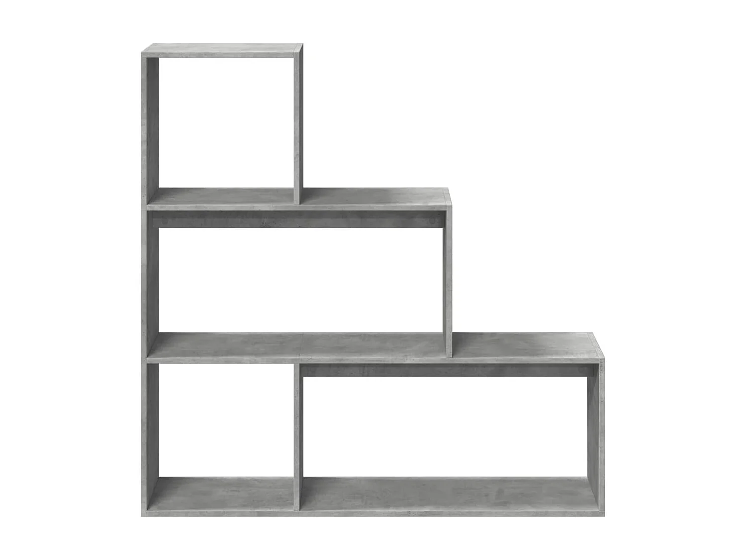 Libreria Divisorio 3Piani Grigio Cemento 123x29x123 Truciolato