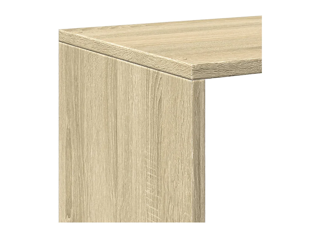 Étagère séparatrice de pièce 3 niveaux chêne sonoma 99x29x99 cm