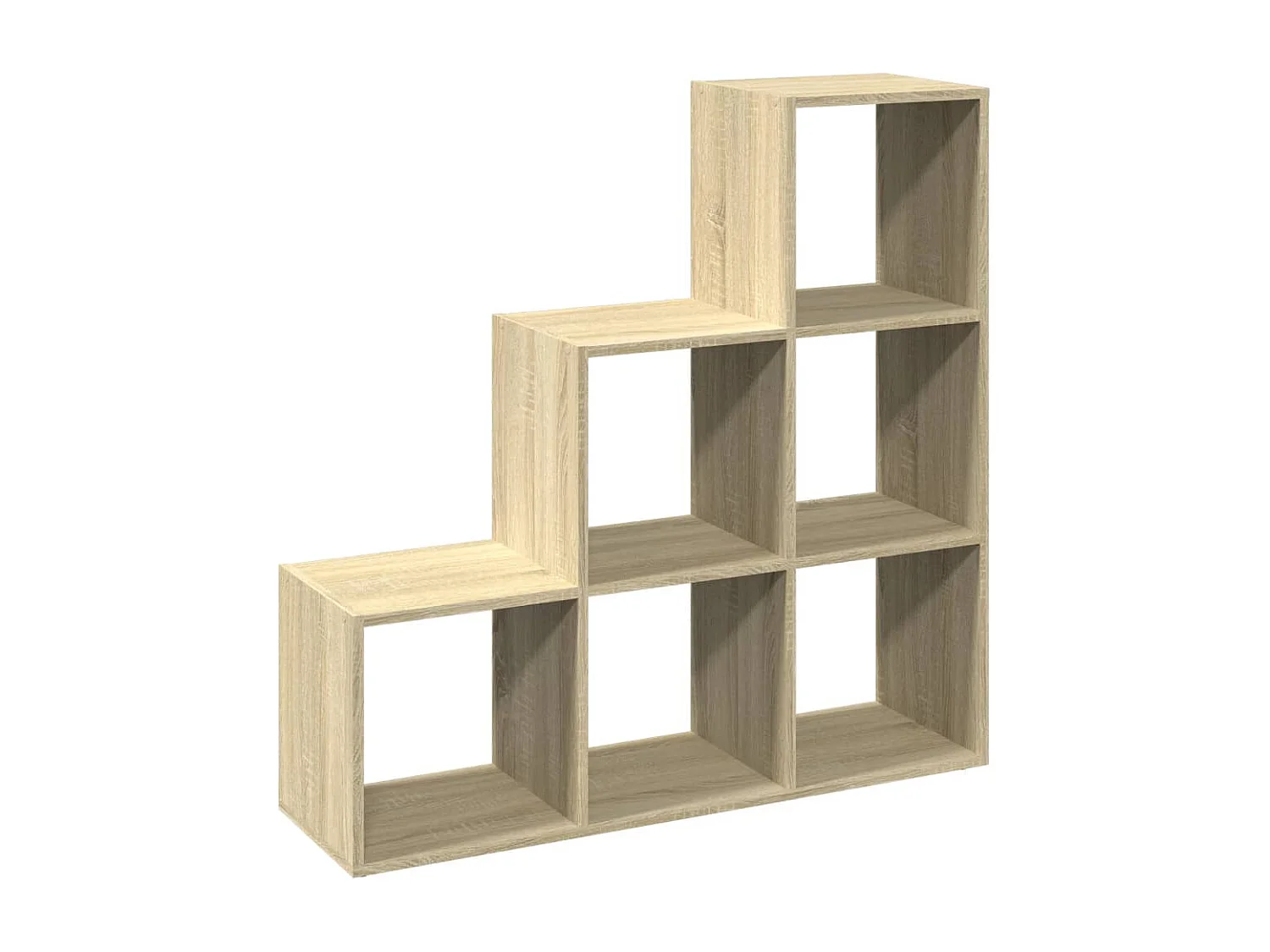Raumteiler-Bücherregal 3 Etagen Sonoma-Eiche 99x29x99 cm