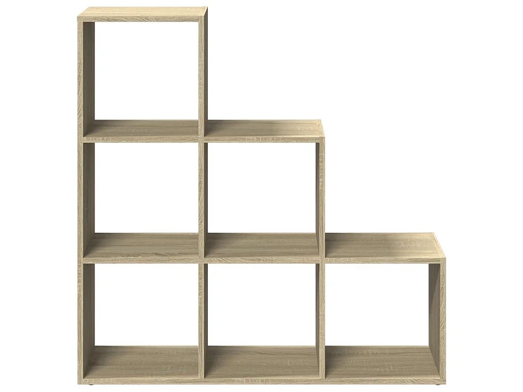 Étagère séparatrice de pièce 3 niveaux chêne sonoma 99x29x99 cm
