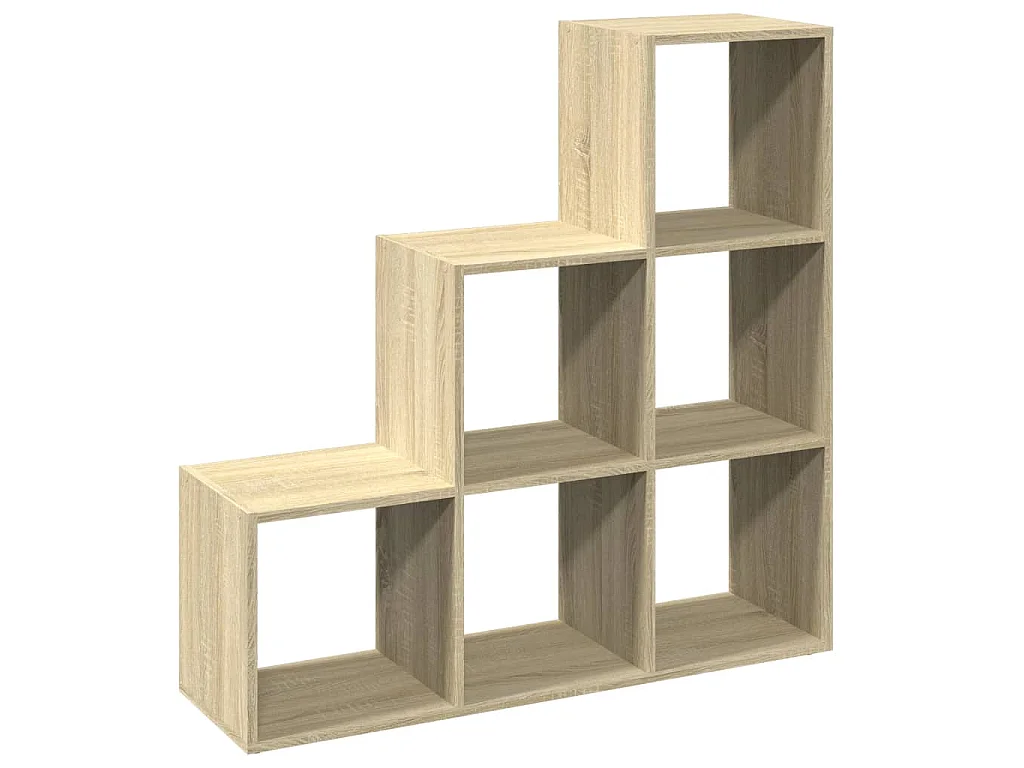 Étagère séparatrice de pièce 3 niveaux chêne sonoma 99x29x99 cm