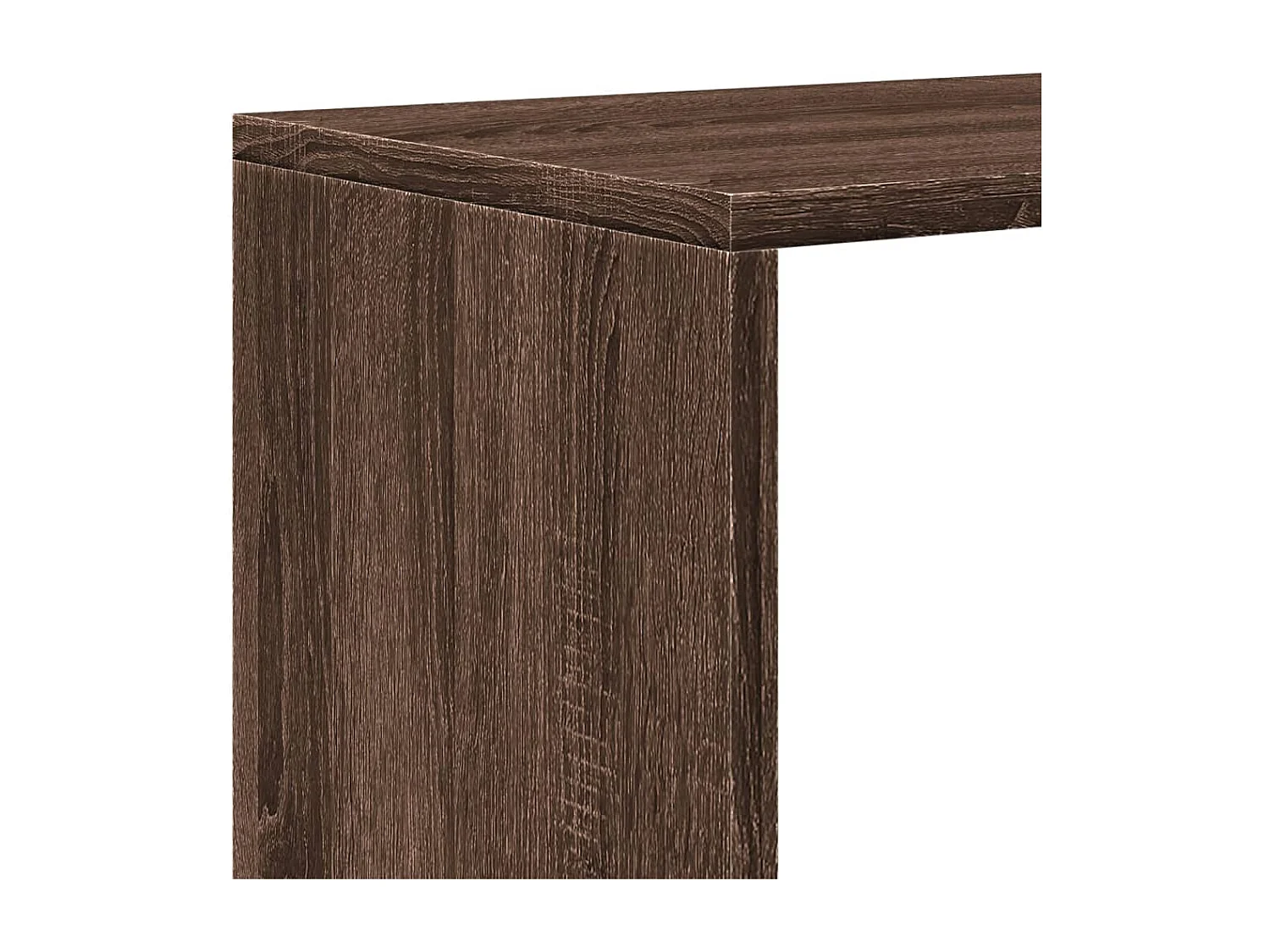 Étagère séparatrice de pièce 4 niveaux chêne marron