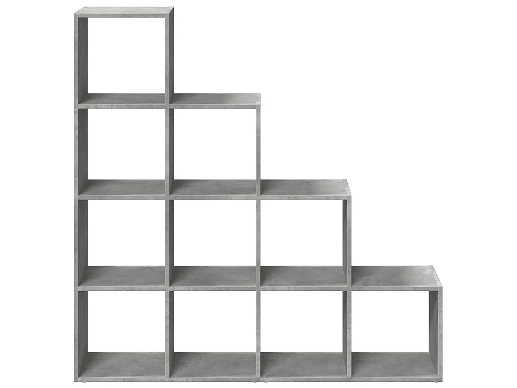 Kamerscherm / boekenkast 4-laags 131,5x29x131,5 cm hout grijs