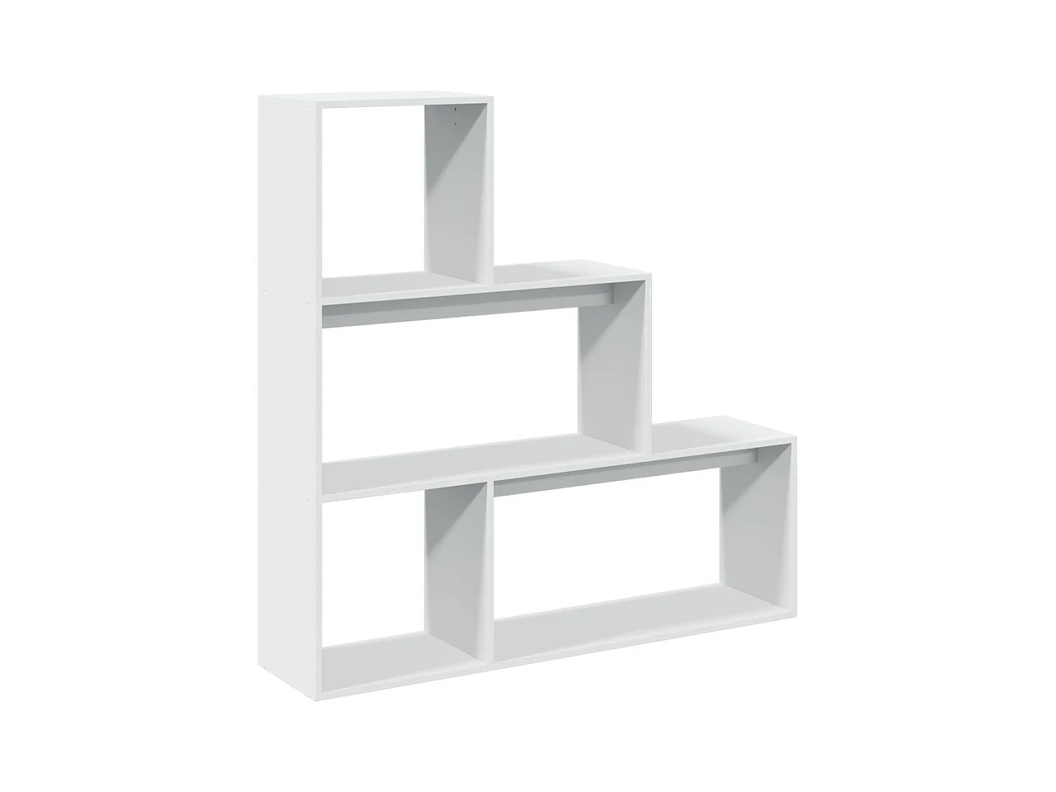 Étagère séparatrice de pièce à 3 niveaux blanc 123x29x123 cm