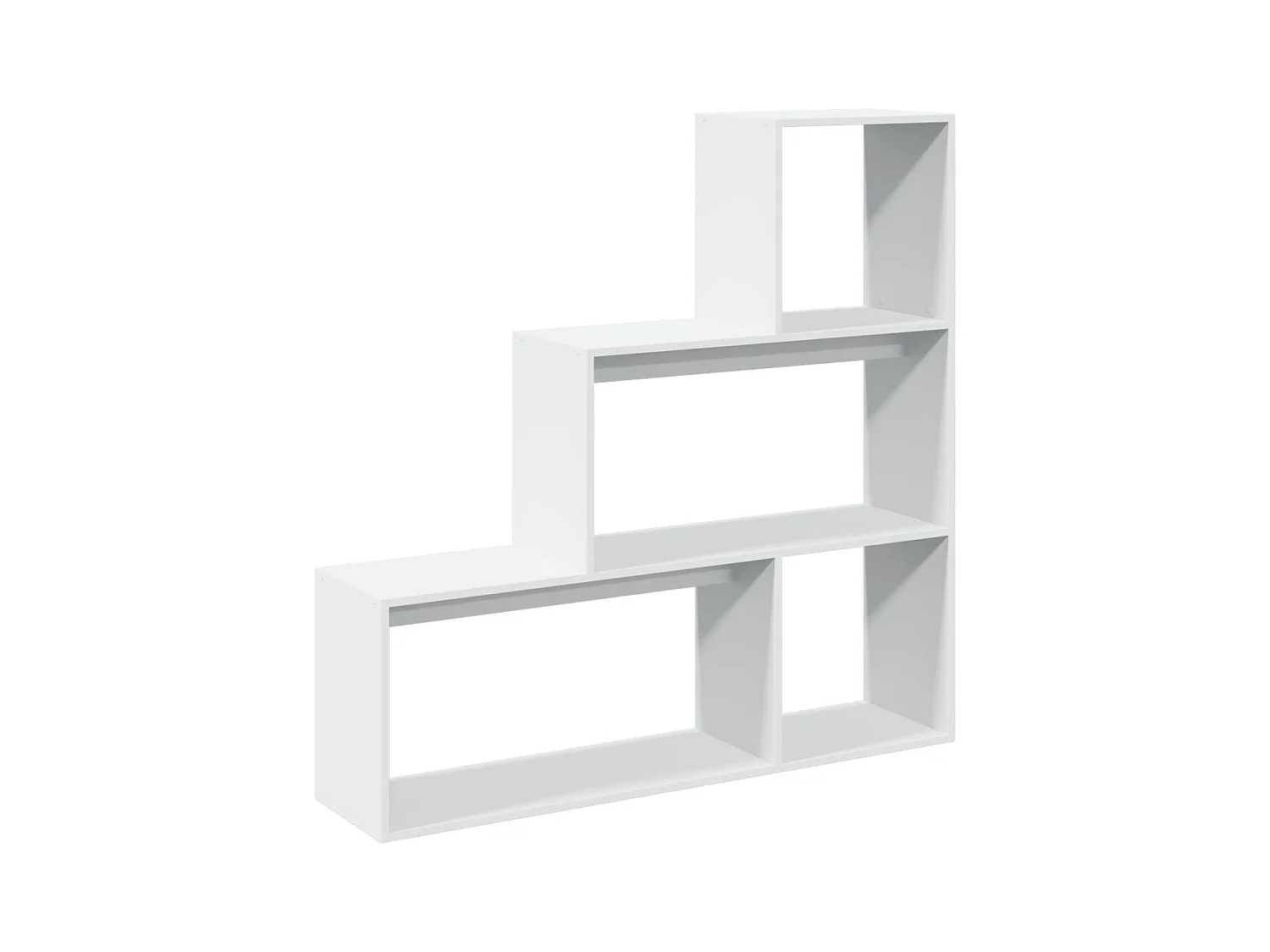 Étagère séparatrice de pièce à 3 niveaux blanc 123x29x123 cm