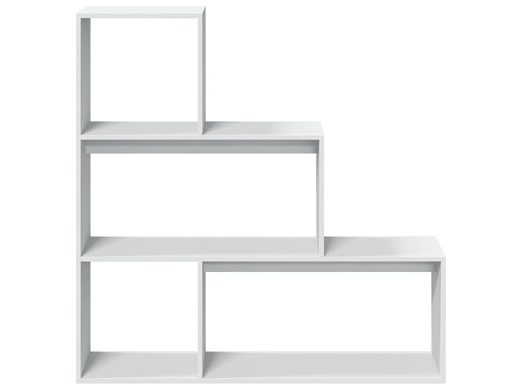 Étagère séparatrice de pièce à 3 niveaux blanc 123x29x123 cm