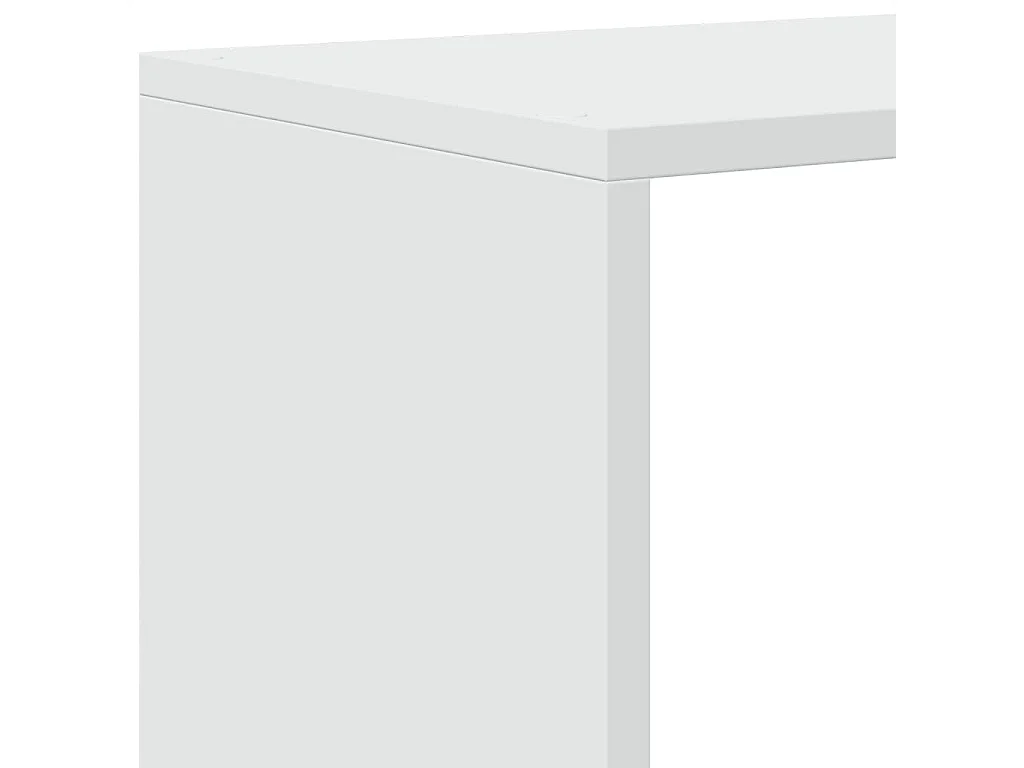 Étagère séparatrice de pièce à 3 niveaux blanc 123x29x123 cm