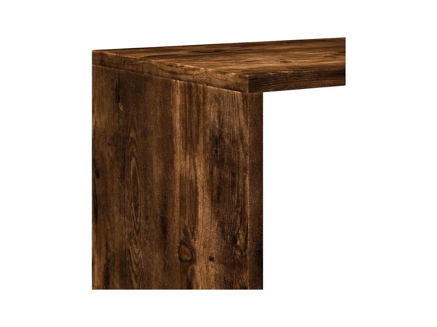 Étagère séparatrice de pièce à 3 niveaux chêne fumé 99x29x99 cm