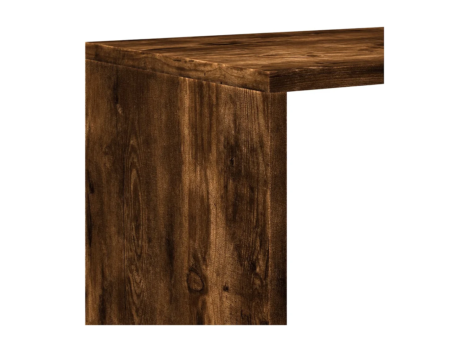 Étagère séparatrice de pièce à 3 niveaux chêne fumé 99x29x99 cm