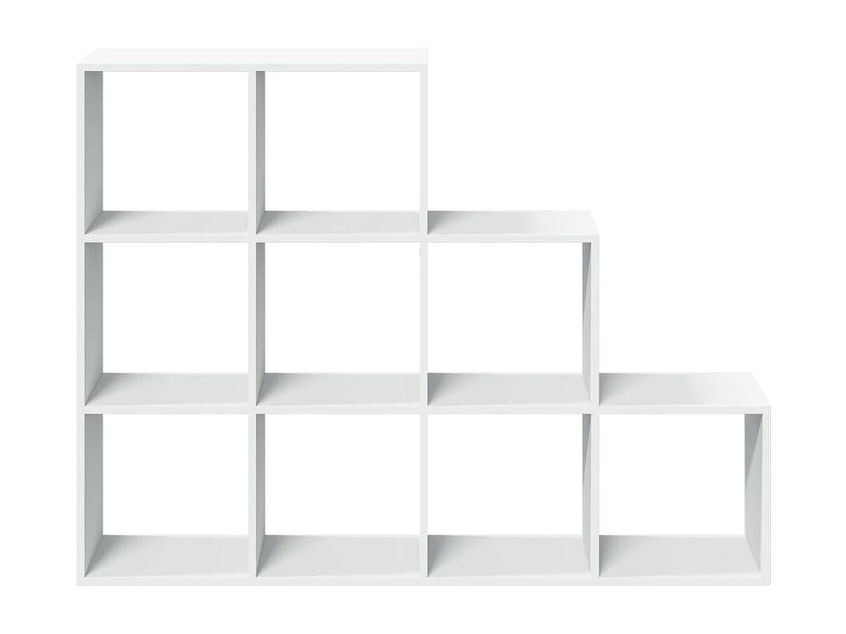 Raumteiler-Bücherregal 3 Stufen Weiß 137,5x29x103,5 cm