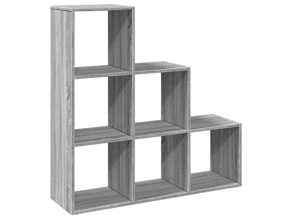 Étagère séparatrice de pièce à 3 niveaux sonoma gris 99x29x99cm