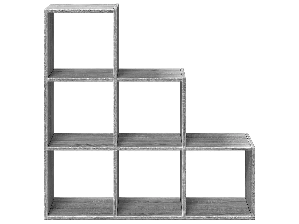 Étagère séparatrice de pièce à 3 niveaux sonoma gris 99x29x99cm