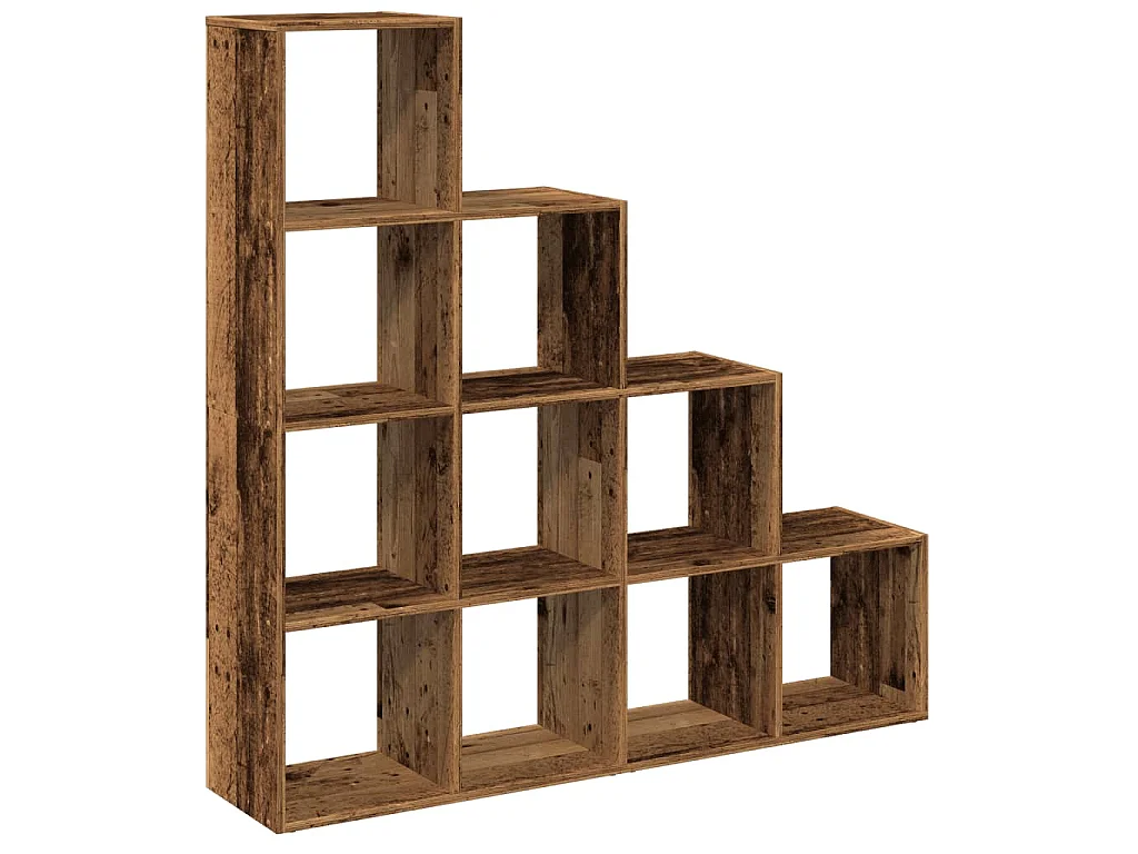 Libreria a 4 Ripiani Legno Vecchio 131,5x29x131,5 cm Truciolato