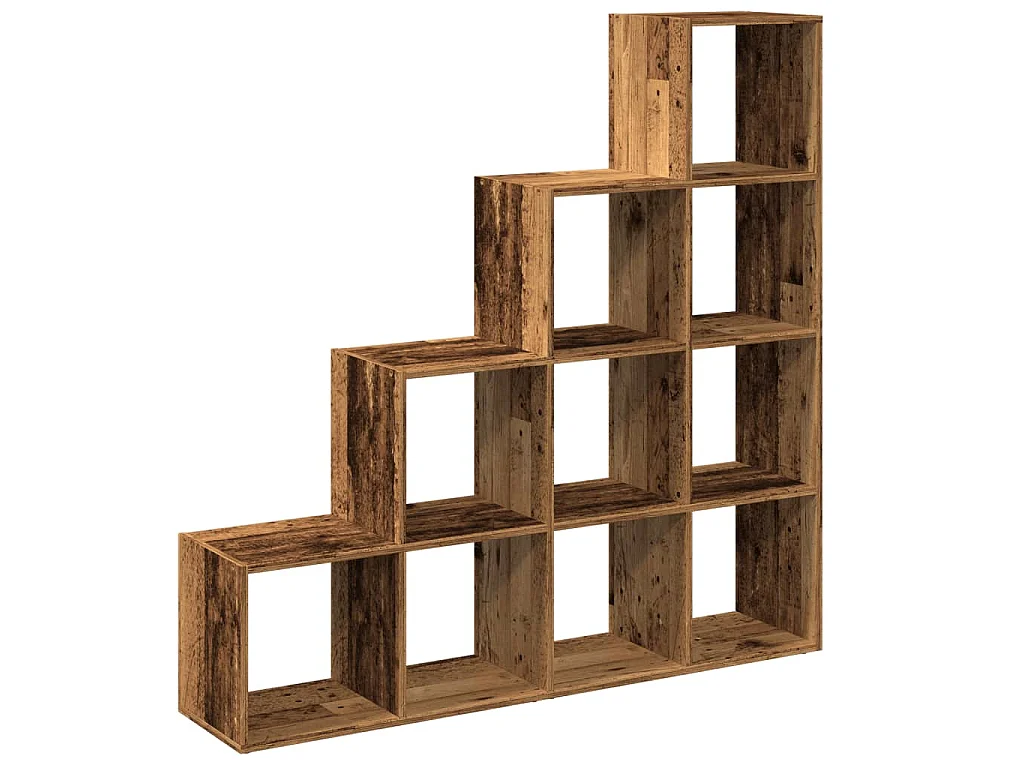 Libreria a 4 Ripiani Legno Vecchio 131,5x29x131,5 cm Truciolato