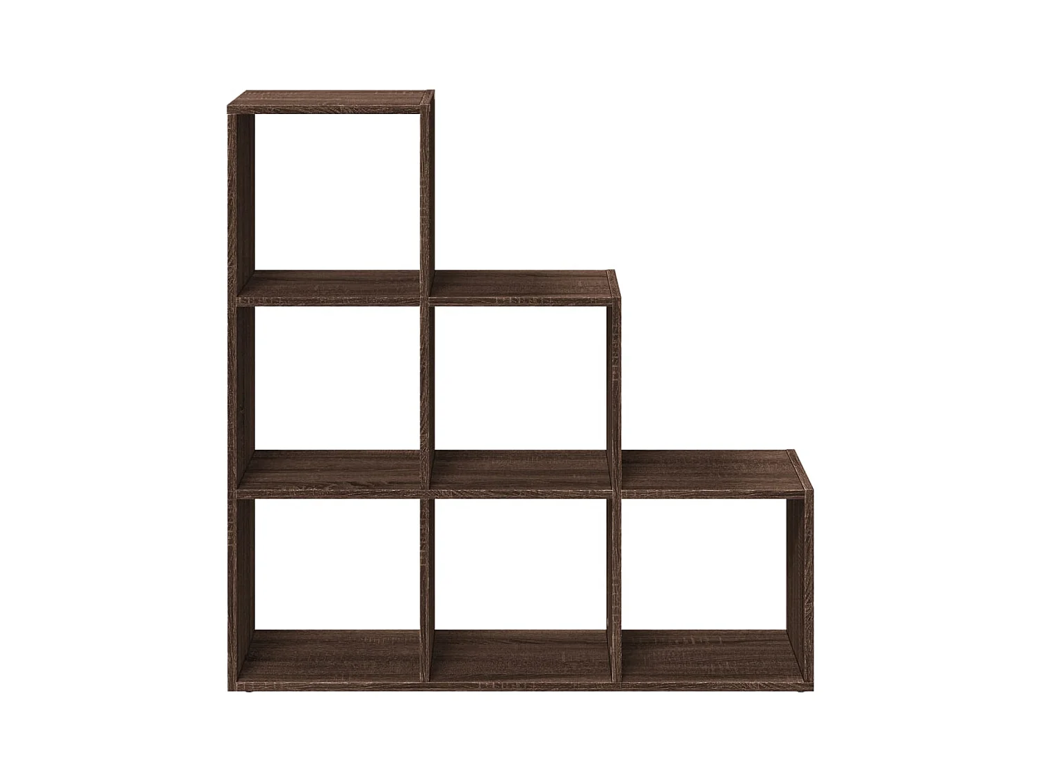 Étagère séparatrice de pièce 3 niveaux chêne marron 99x29x99 cm