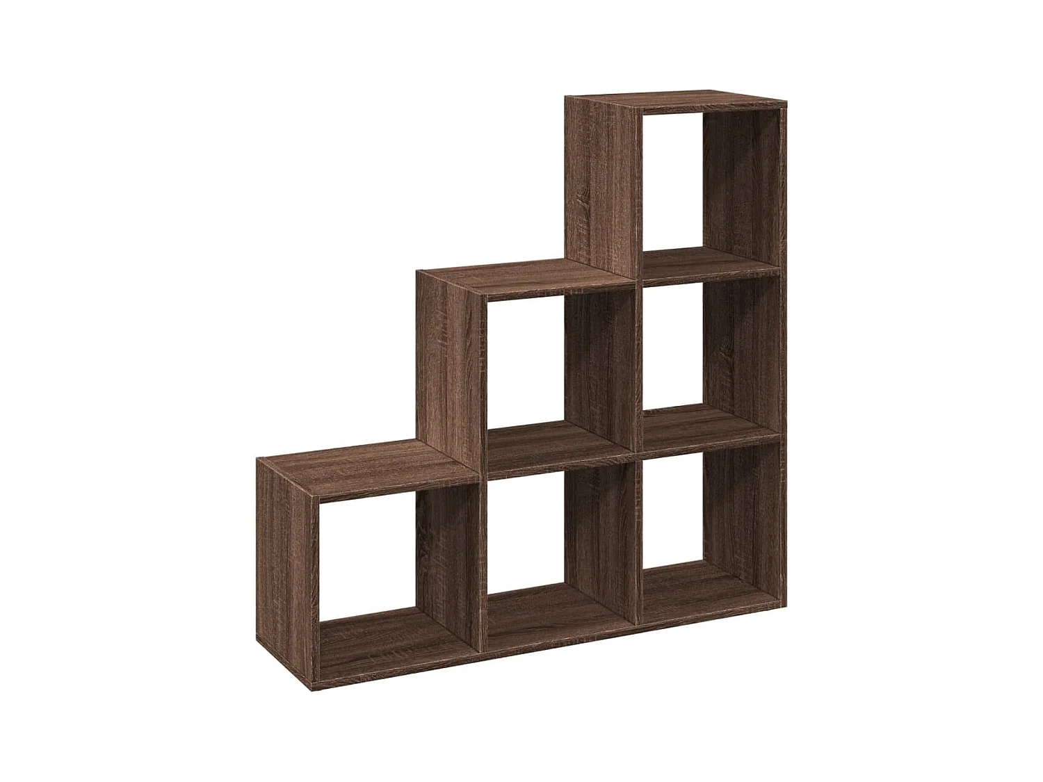 Étagère séparatrice de pièce 3 niveaux chêne marron 99x29x99 cm