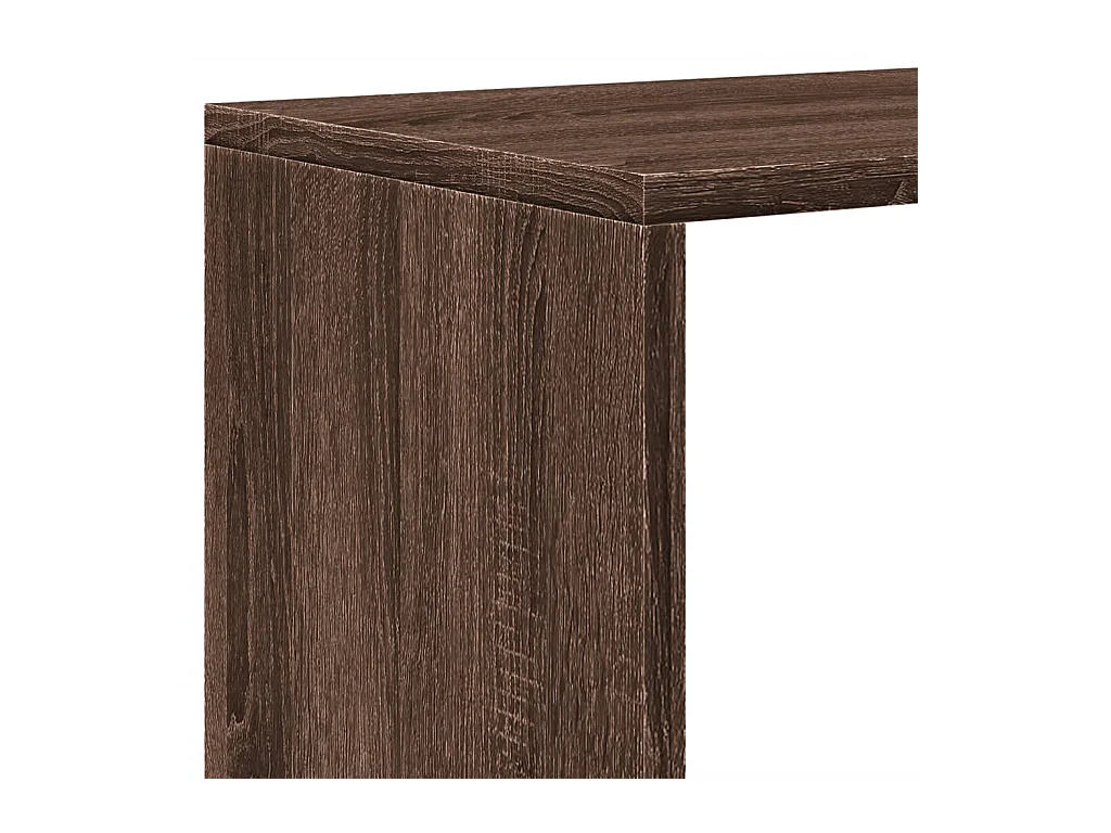 Étagère séparatrice de pièce 3 niveaux chêne marron 99x29x99 cm