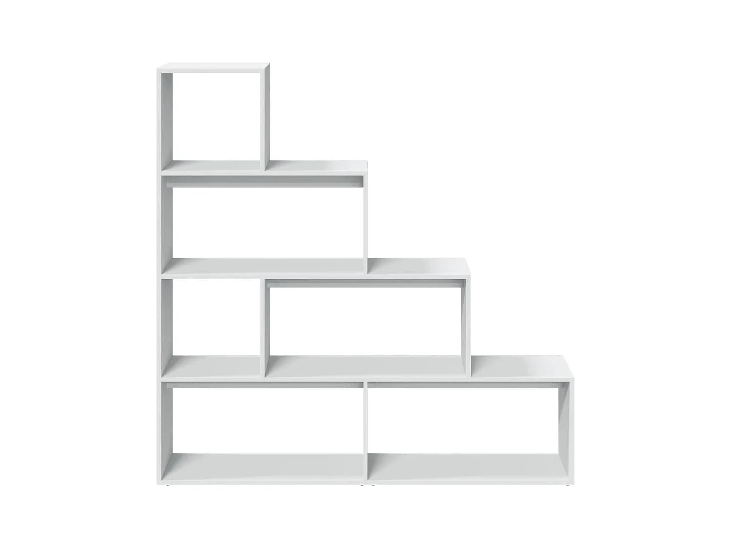 Étagère séparatrice de pièce à 4 niveaux blanc 143,5x29x143,5cm