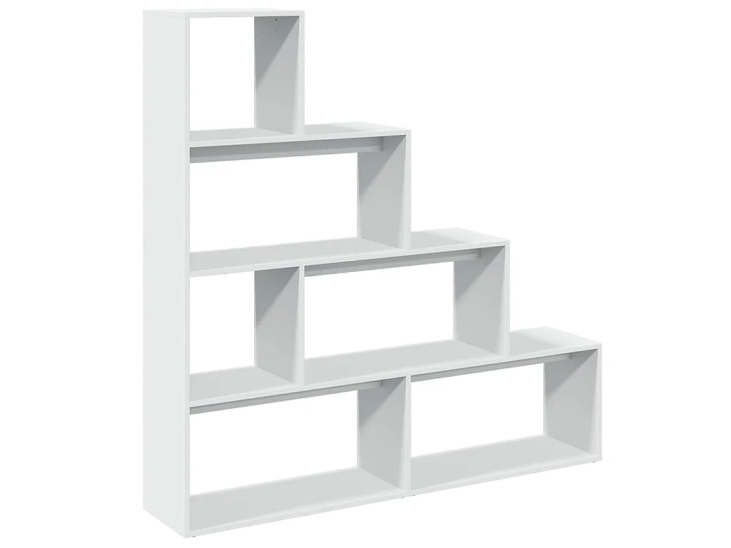 Kamerscherm / boekenkast 4-laags 143,5x29x143,5 cm hout wit