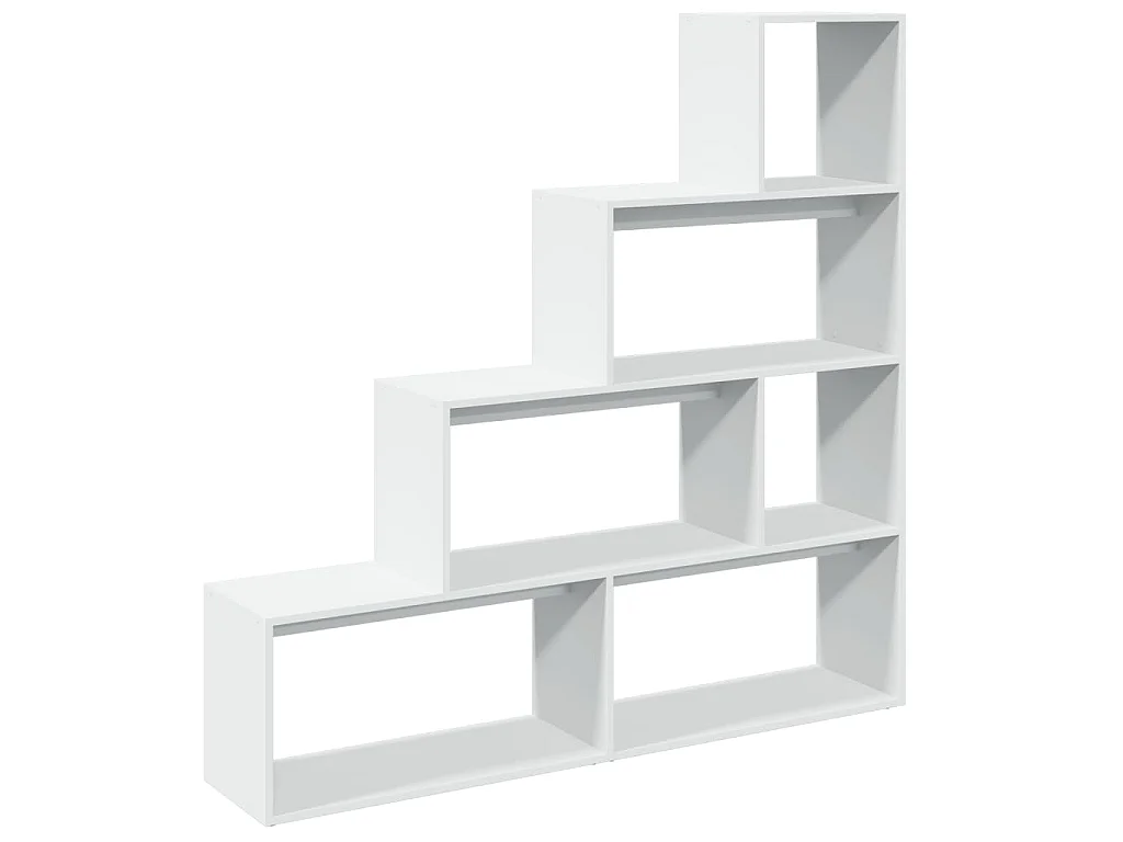 Kamerscherm / boekenkast 4-laags 143,5x29x143,5 cm hout wit