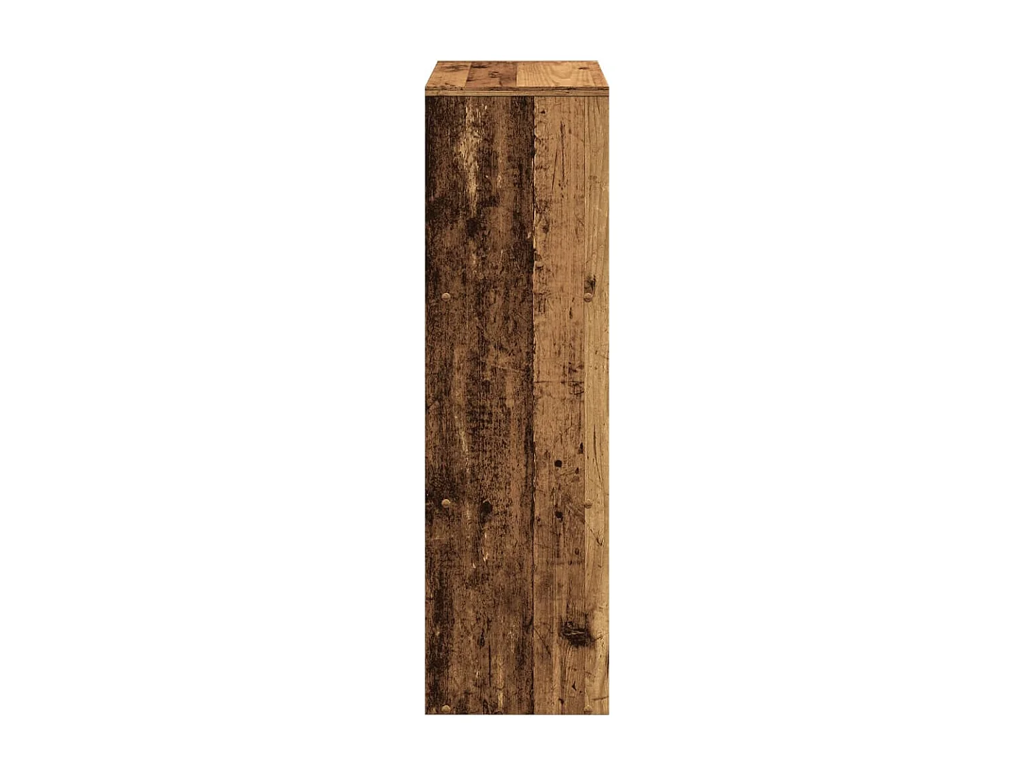 Étagère séparatrice de pièce à 3 niveaux vieux bois 99x29x99 cm
