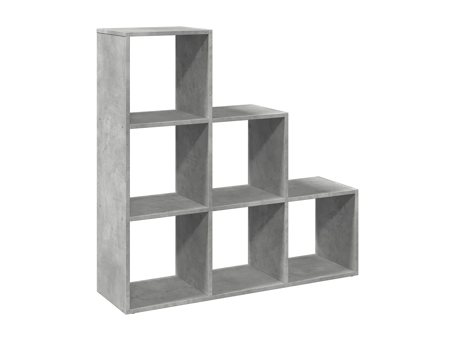 Étagère séparatrice de pièce à 3 niveaux gris béton 99x29x99 cm