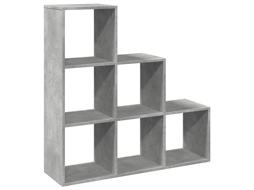 Kamerscherm / boekenkast 3-laags 99x29x99 cm hout betongrijs