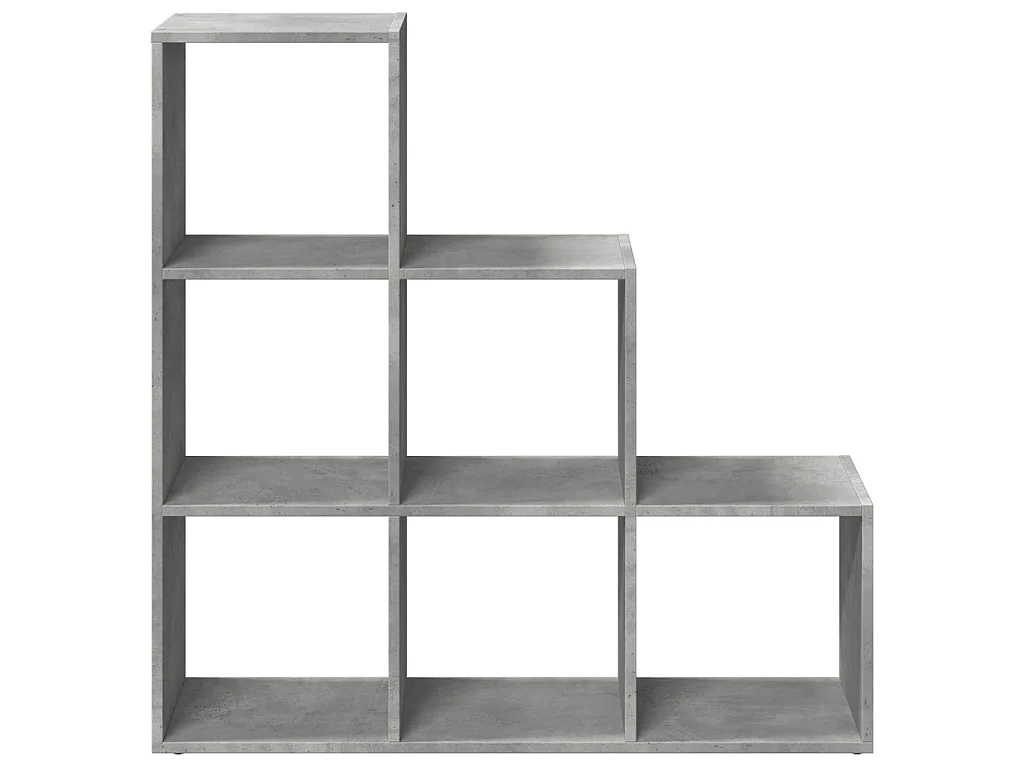 Kamerscherm / boekenkast 3-laags 99x29x99 cm hout betongrijs