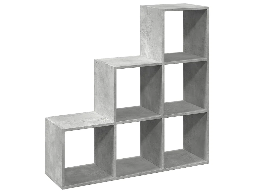 Kamerscherm / boekenkast 3-laags 99x29x99 cm hout betongrijs