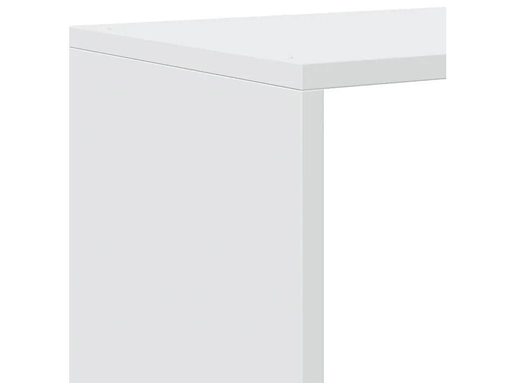 Étagère séparatrice de pièce à 4 niveaux blanc 131,5x29x131,5cm