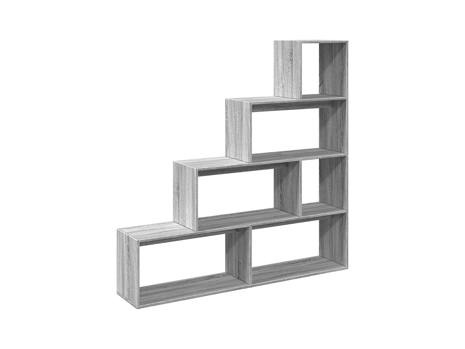 Étagère séparatrice de pièce 4 niveaux sonoma gris