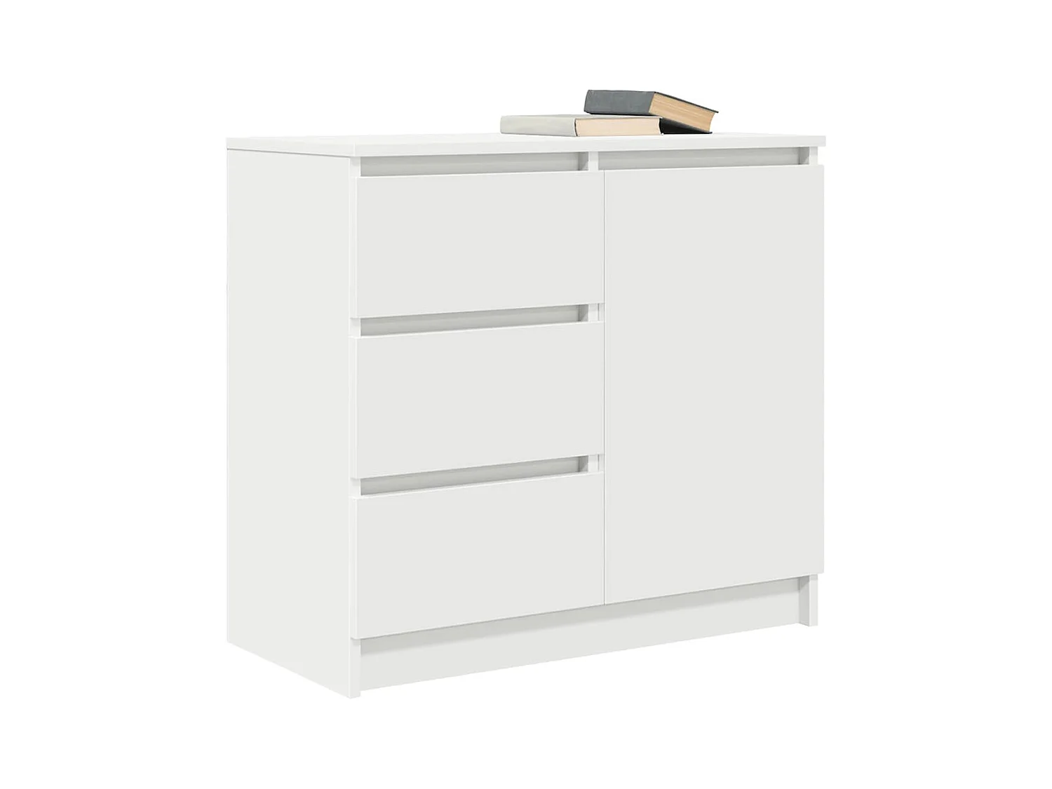 Buffet avec tiroir blanc 71x35x65 cm bois d'ingénierie