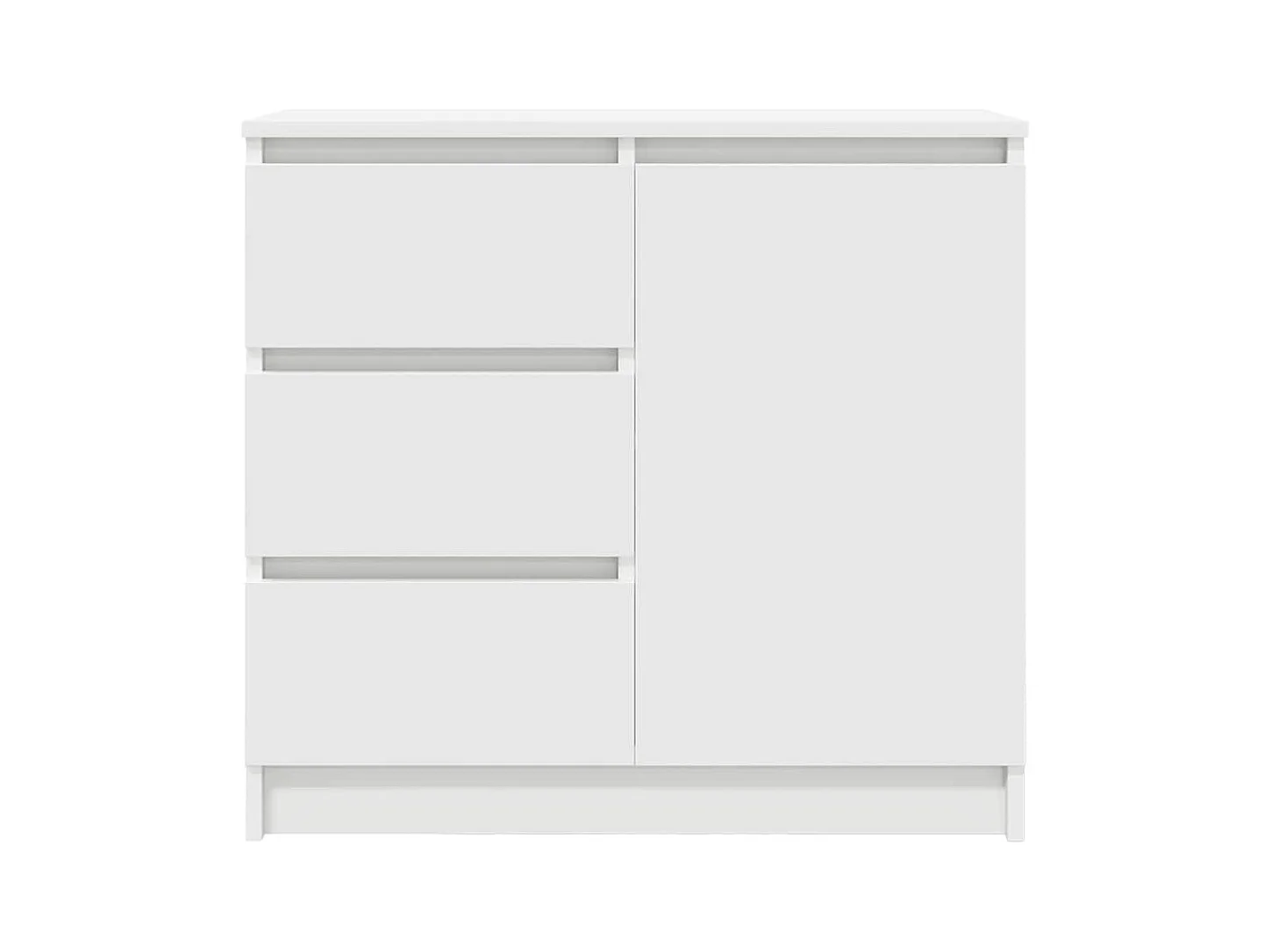 Buffet avec tiroir blanc 71x35x65 cm bois d'ingénierie