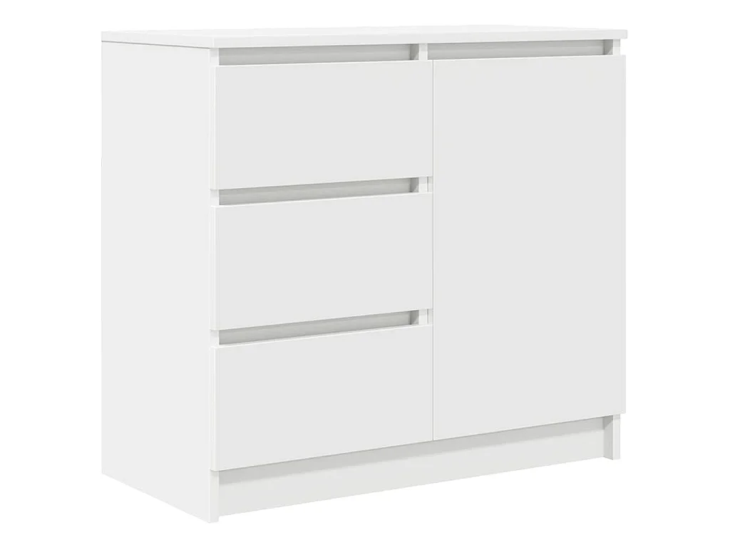 Buffet avec tiroir blanc 71x35x65 cm bois d'ingénierie