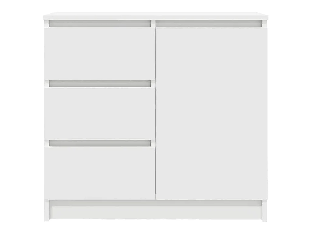 Buffet avec tiroir blanc 71x35x65 cm bois d'ingénierie
