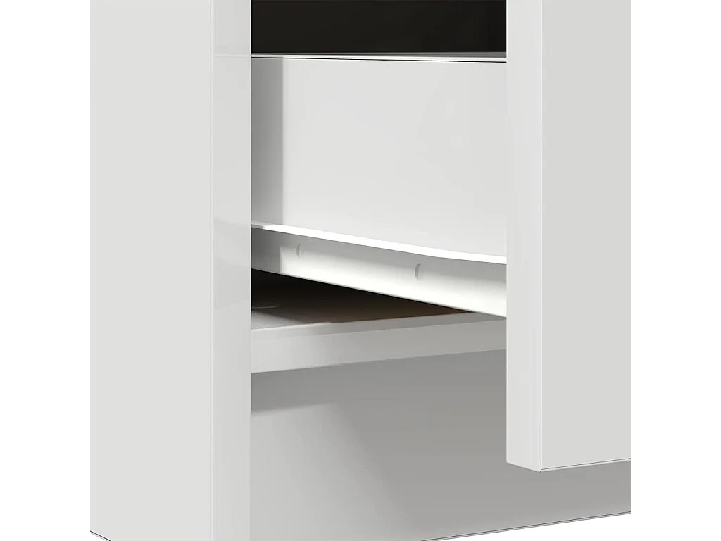 Buffet avec tiroir blanc 71x35x65 cm bois d'ingénierie